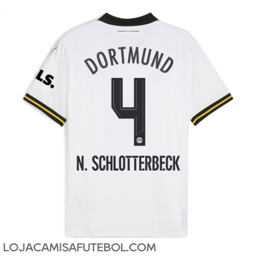 Camisa de Futebol Borussia Dortmund Nico Schlotterbeck #4 Equipamento Alternativo 2024-25 Manga Curta